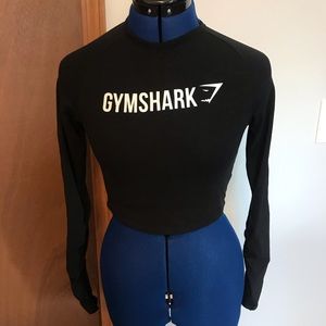 Gymshark long sleeve croptop black  XS